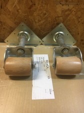 Lot De 2 Ancien Pied Roulant Pour Lit Roue Roulette  Fixe Sommier
