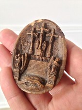 Ancien Petit Médaillon Platre