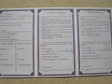 terrot LUTIN carte de garantie