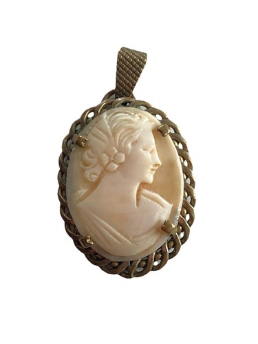 Pendentif camée vintage - camée,