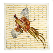 Hermès 1960 Foulard Carré 90 Faisan Royal Linares Silk Twill Scarf Carre Hermes