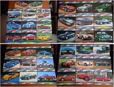 Lot de 38 Fiches Automobiles Atlas Grand Format 1998 Ferrari Alpine Jaguar BMW..
