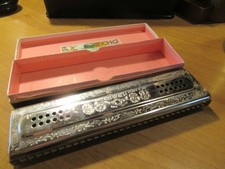 Ancien Harmonica double de marque Honner The Echo Harp TBE