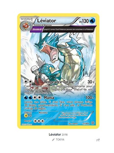 Carte pokemon léviator 98 - carte,