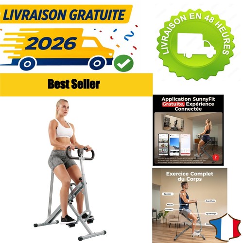 Machine squat rameur - , pliable