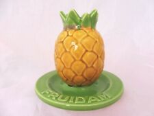* PORTE PAILLES PUBLICITAIRE FRUIDAM ANANAS ANNEES 1950 FAIENCE AUBAGNE 12 cm