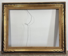 Cadre ancien doré et sculpté 12P Feuillure1: 46x61,5 cm Feuillure2: 55,5x66 cm