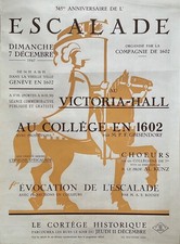 NOEL FONTANET RARE AFFICHE LINOGRAVURE 1942 COMPAGNIE 1602 CORTÈGE HISTORIQUE