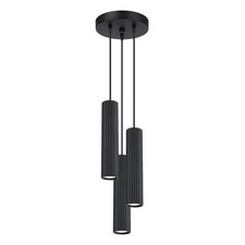 Suspension Aluminium Noir GU10