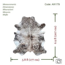 Tapis en peau de vache cheveux