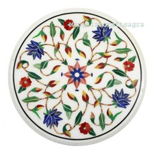 12 " Rond Marbre Côté Table