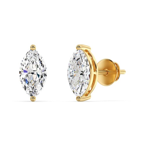 Boucle oreille diamant - boucle, d'oreille