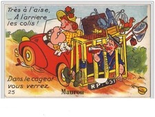 Très à l'aise ... A l'arrière les colis ! Dans le cageot vous verrez MAU - 1936