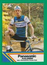 CYCLISME carte cycliste ERIK VANDERAERDEN équipe PANASONIC RALEIGH 1984 Signée