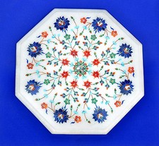 12 " Marbre Blanc Incrustation