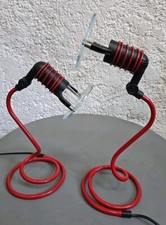 Paire Lampe ESTO Memphis Sottsass pied serpent vintage années 80 post moderniste