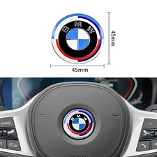 Insigne logo Volant BMW 45mm 50E anniversaire - Emblème coordonné Capot Coffre