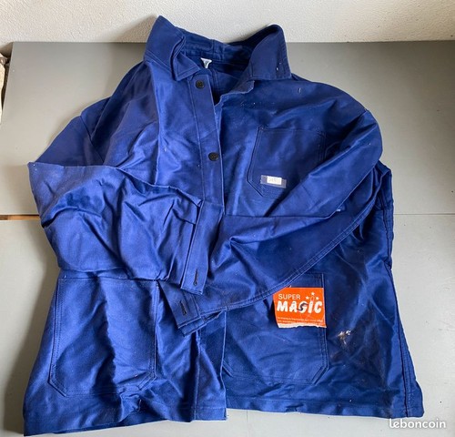 Ancienne veste bleu travail - de,