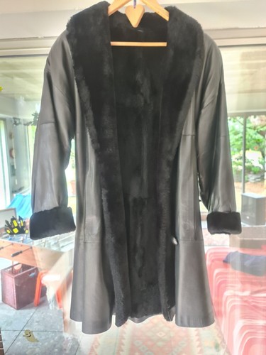 Manteau vintage cuir - manteau,
