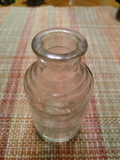 Vintage Clear Glass Bottle Apothecary Medicine 