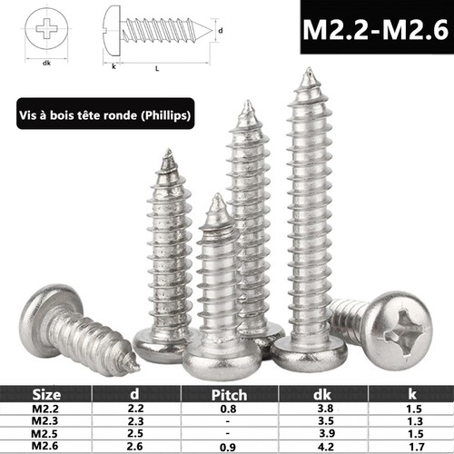 Vis bois m2 6 - bois, m2.2