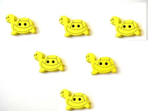 Lot boutons bois tortue - 6,