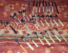 Service à couverts 32 pièces crème couteau-fourchette cuillère à soupe