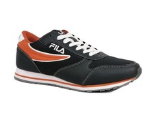 Fila - Sneakers Pour Hommes Noirs Orange - ORBIT M Low Cut