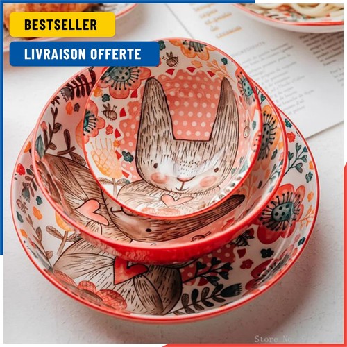 Filles assiette peints à - et,