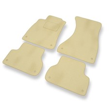 Tapis de sol en velour pour Audi A4 B9 Avant, Berline (2015-....) Beige