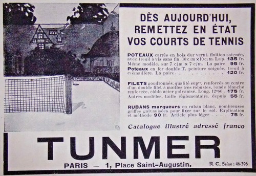 Publicité 1921 tunmer mettez - tunmer,