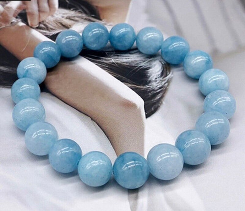 Bracelet perles 10mm aigue - bracelet, de