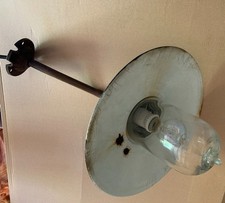 Ancienne lampe de cour col de cygne authentique,complète et fonctionnelle