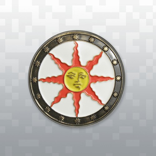 Dark souls sun shield pin - souls,