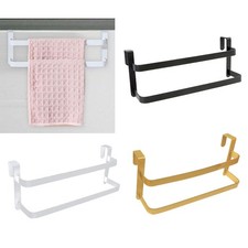 Porte-serviettes de Placard Étagère à Serviettes à Deux Niveaux Barre de