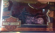 HARLEY 100TH 100 ANNIVERSARY SOFTAIL DEUCE GUNMETAL 1:10 DIECAST MODEL 2003 ERTL