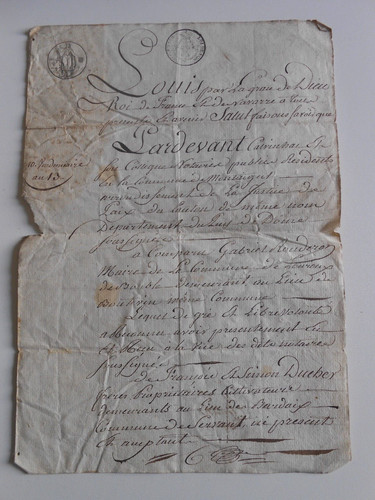 Ancien document commune - an,