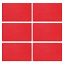 6-Pack Solid Red Rectangular