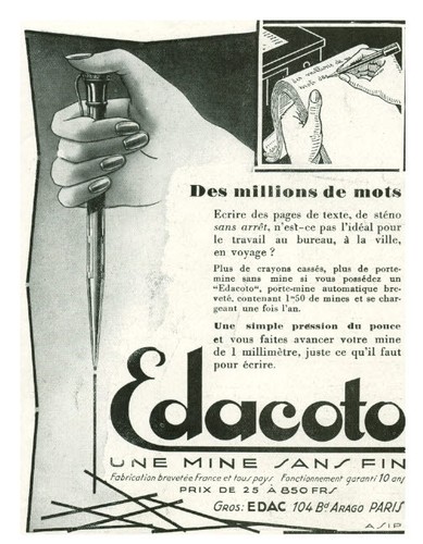 Publicité ancienne edacoto - ancienne,
