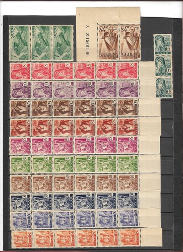 Timbres sarre 1947 neufs - timbres,