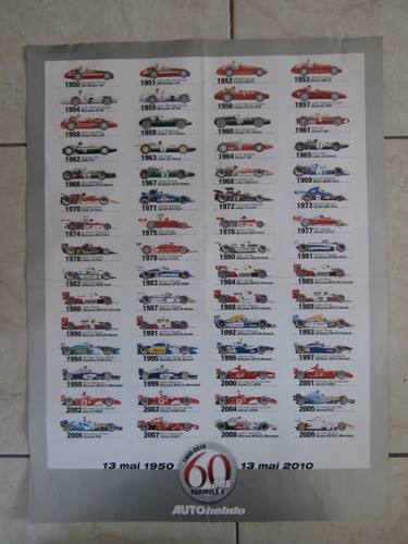 Poster ans formule 1 - 60, de