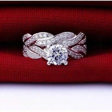 2 CT Blanc Traitée Bague