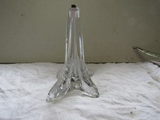 pied de lampe en cristal cristallerie lorraine 19.5 cm de haut
