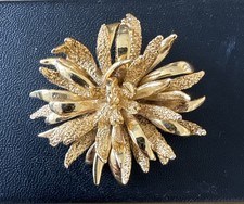 Broche Vintage Plaque Or En