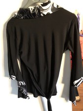 HAUT CHEMISIER NOIR ET BLANC T.38/40