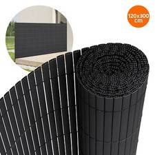 Brise-vue 120x300cm PVC anthracite protection UV pare-vent clôture jardin balcon