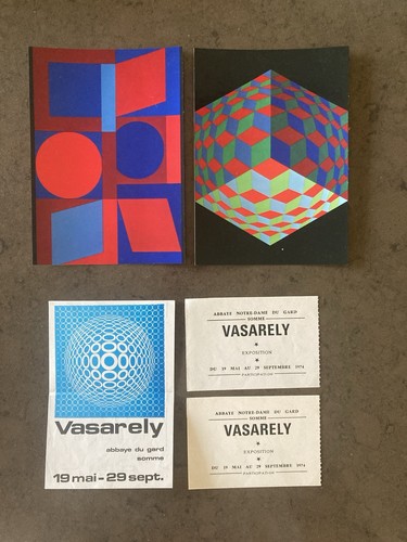 Lot éphémères vasarely 1974 - lot,