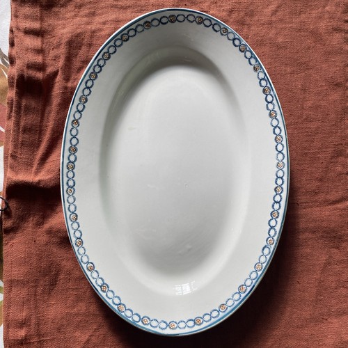 Grand plat faïence longwy - plat,