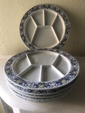 PORCELAINE VILLEROY & BOCH 6 ASSIETTES À COMPARTIMENTS MODÈLE CADIZ