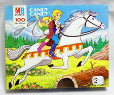 MB PUZZLE SERIE CANDY 1978 SERIE TV CHEVAL BLANC COMPLET 100 PIECE JOUET VINTAGE